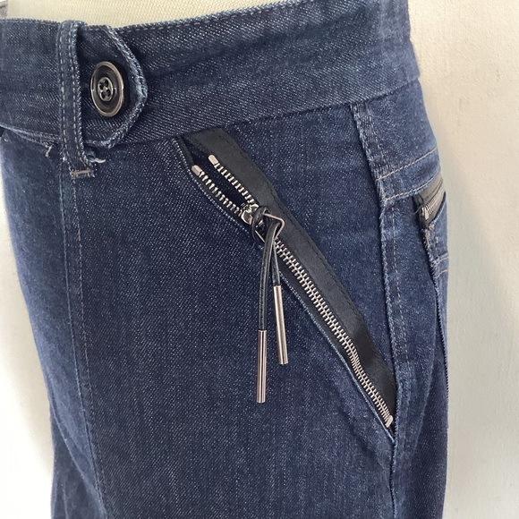 Sportmax Code By Max Mara Denim Y2K 90’s Boho Dark Blue Wash Skirt 10 see measur - Picture 4 of 10